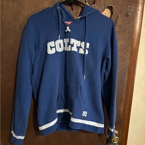 Blue Hoodie with Horseshoe Emblem